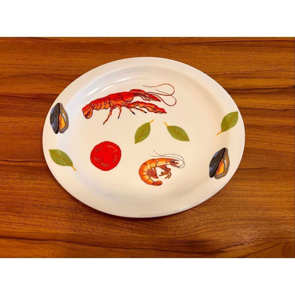 BIA Cordon Blue Majilly DeSigns Lobster Seafood Serving Platter 12" Oval - Picture 4 of 7